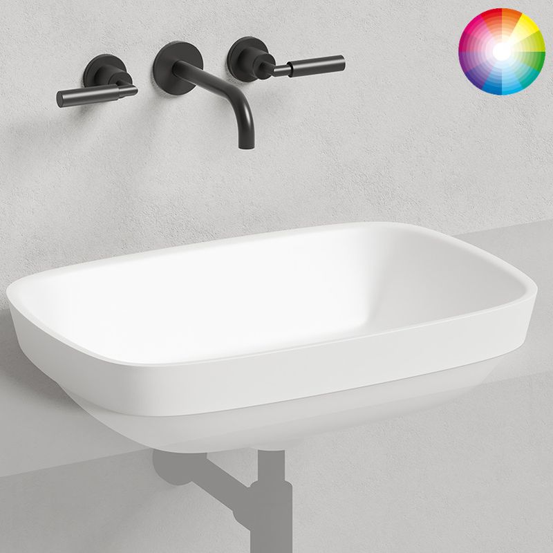 Раковина полувстраиваемая Salini Marea S-Stone 1802202MF 59.8x39.8x16.5 (покраска RAL полностью, матовый), без донного клапана