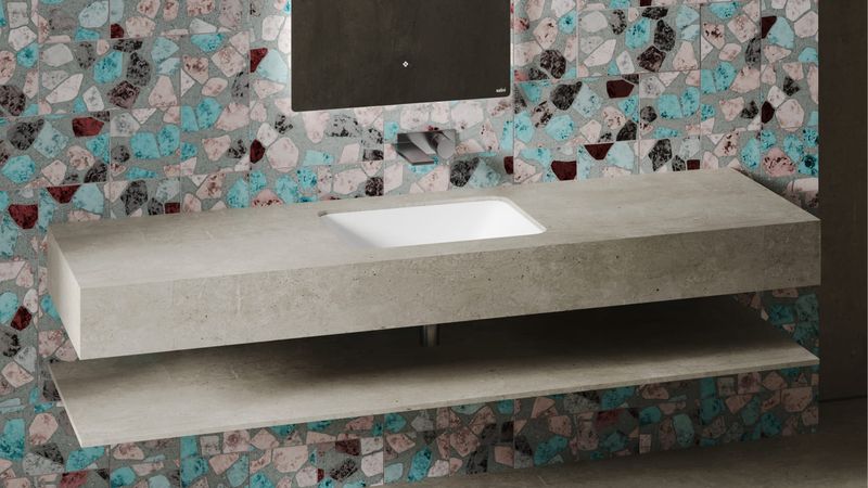 Раковина встраиваемая Salini Marea S-Sense 1802106GF 55x40x13.4 (покраска RAL полностью, глянцевый), без донного клапана