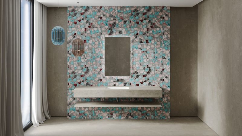 Раковина встраиваемая Salini Marea S-Sense 1802106GF 55x40x13.4 (покраска RAL полностью, глянцевый), без донного клапана