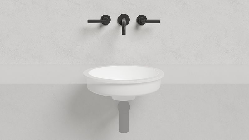 Раковина встраиваемая Salini Marea S-Stone 1802204M 42x42x12.8 (белый матовый), без донного клапана