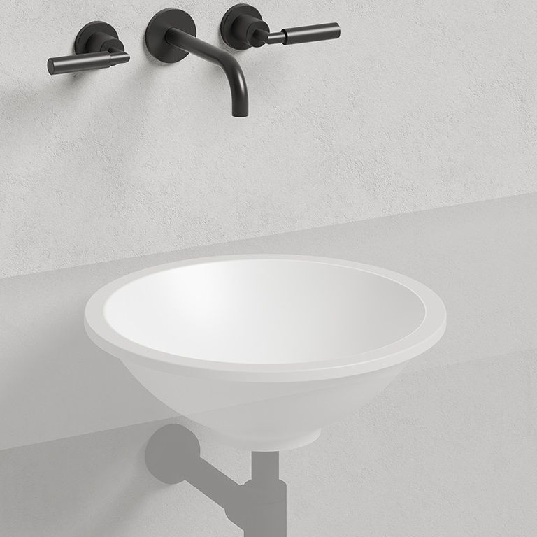 Раковина встраиваемая Salini Marea S-Stone 1802205M 42x42x13.8 (белый матовый), без донного клапана