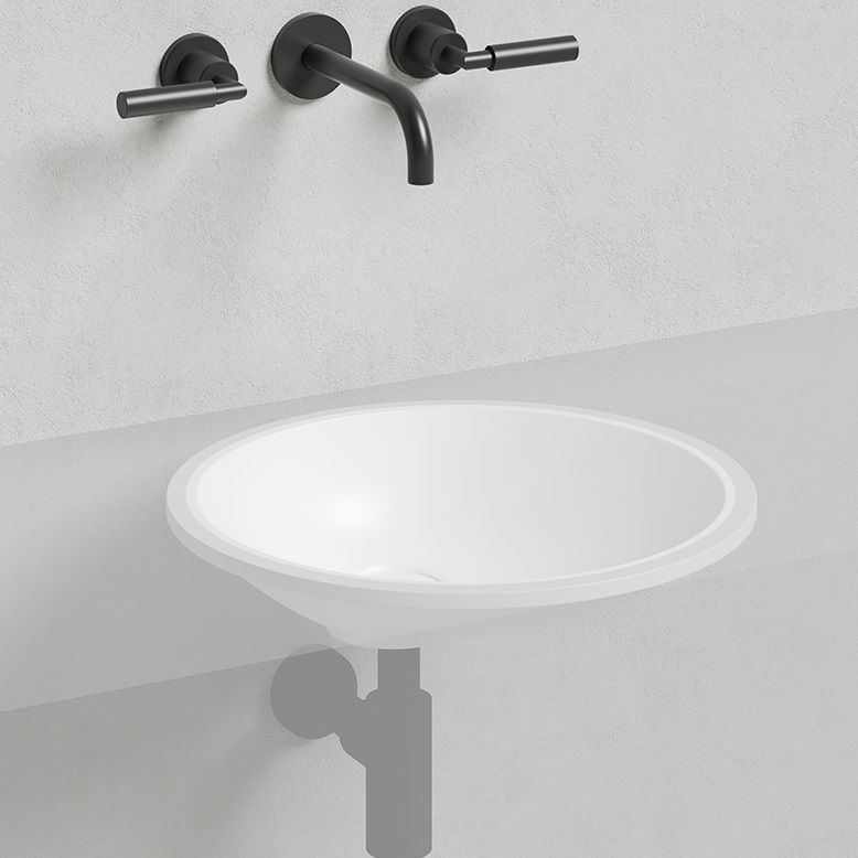 Раковина встраиваемая Salini Marea S-Stone 1802208M 42x42x13.5 (белый матовый), без донного клапана