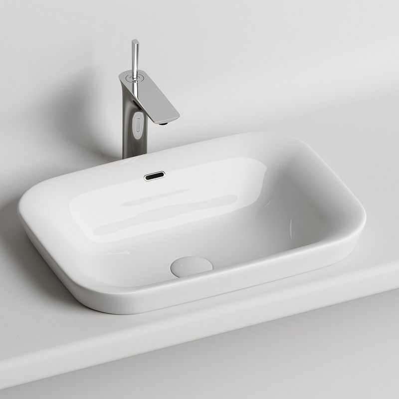 Раковина встраиваемая Ceramica Nova Element CN6041 58x40 (белый), без донного клапана