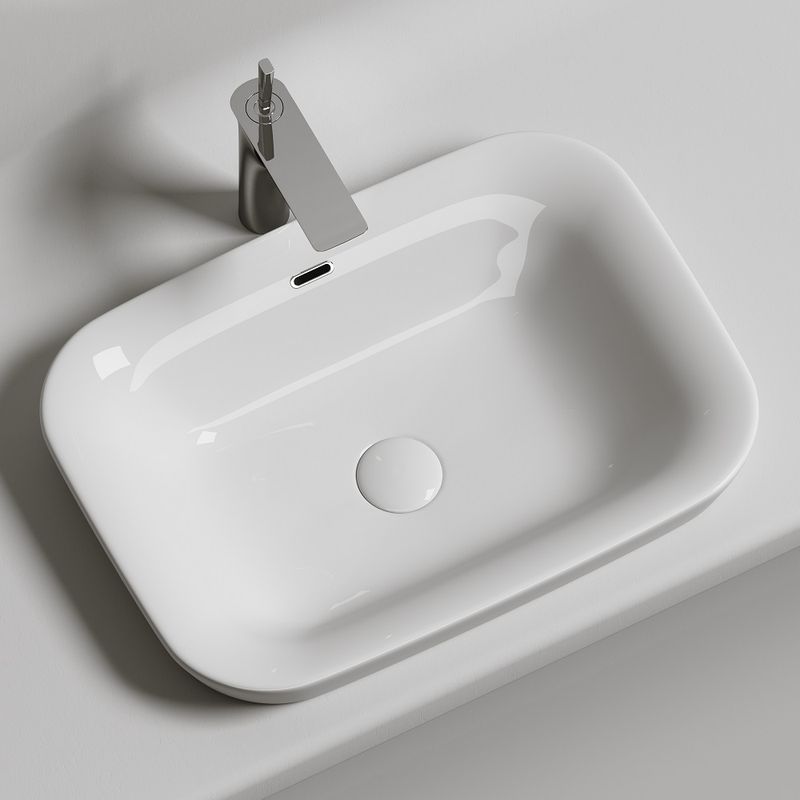 Раковина встраиваемая Ceramica Nova Element CN6041 58x40 (белый), без донного клапана