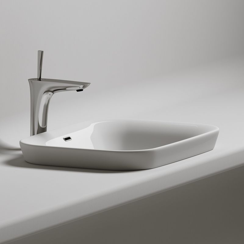 Раковина встраиваемая Ceramica Nova Element CN6041 58x40 (белый), без донного клапана