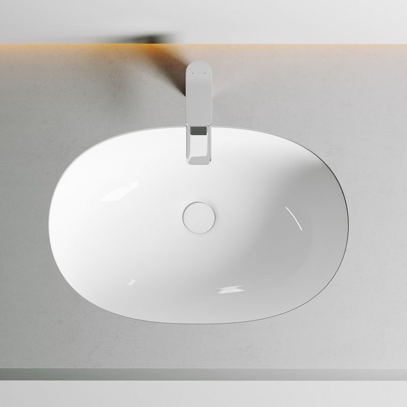 Раковина встраиваемая Ceramica Nova Element CN6044 57.5x38.5 (белый), без донного клапана