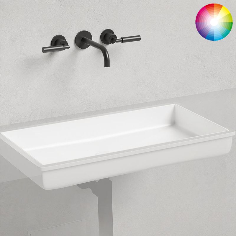 Раковина встраиваемая Salini Marea S-Sense 1802110GF 74.7x40x13 (покраска RAL полностью, глянцевый), без донного клапана
