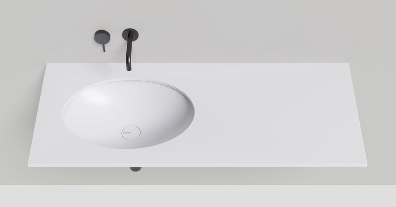 Раковина встраиваемая Salini Marea S-Sense 1802111GF 55x40x13.5 (покраска RAL полностью, глянцевый), без донного клапана