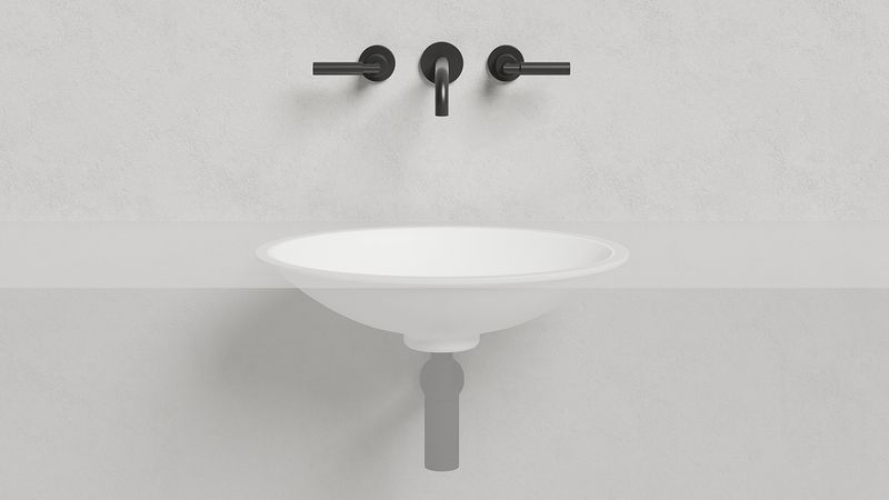 Раковина встраиваемая Salini Marea S-Stone 1802211M 55x40x13.5 (белый матовый), без донного клапана
