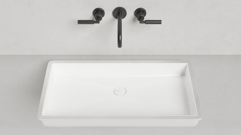 Раковина встраиваемая Salini Marea S-Sense 1802110G 74.7x40x13 (белый глянцевый), без донного клапана