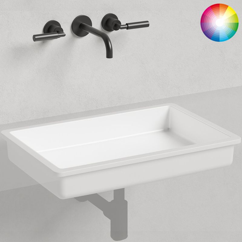 Раковина встраиваемая Salini Marea S-Stone 1802214MF 60x40x12.8 (покраска RAL полностью, матовый), без донного клапана