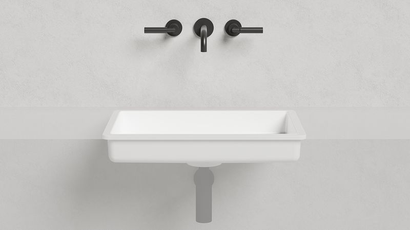 Раковина встраиваемая Salini Marea S-Stone 1802214MF 60x40x12.8 (покраска RAL полностью, матовый), без донного клапана