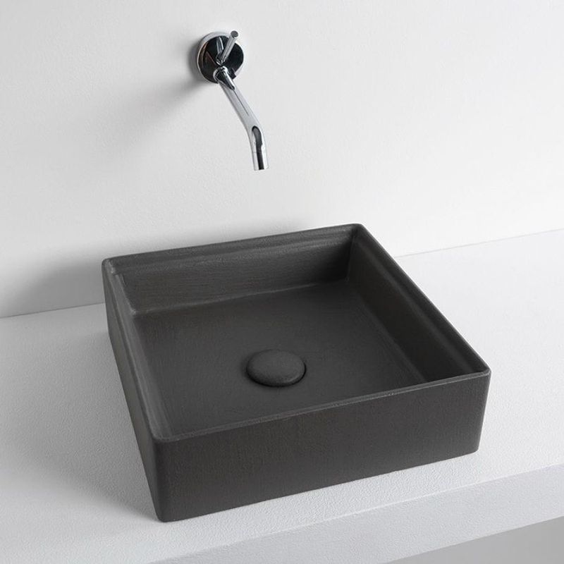 Раковина накладная Artceram Scalino SCL001 15 00 grigio oliva 38x38