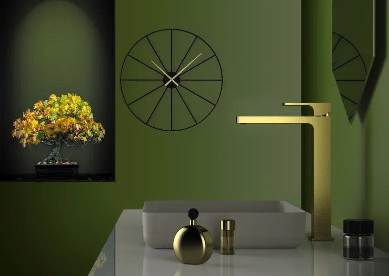 Смеситель для раковины Remer Absolute Brushed Gold AU11LBG (золото брашированное)