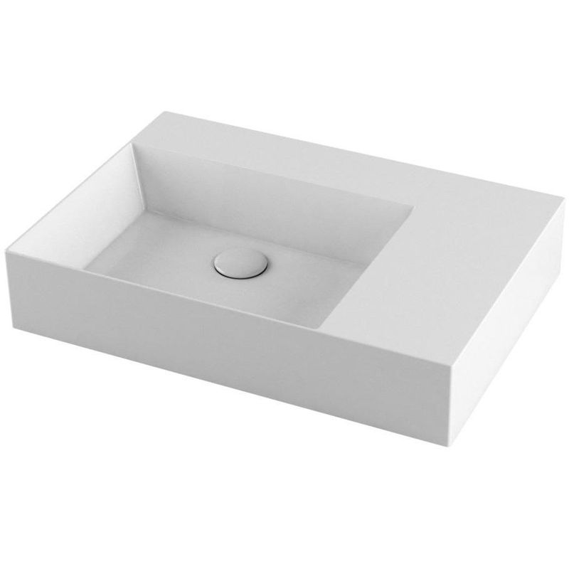 Раковина подвесная/накладная Azzurra Elegance Squared ELLP06545RQ0BI/(EQA65 DX bi)*0 65х45