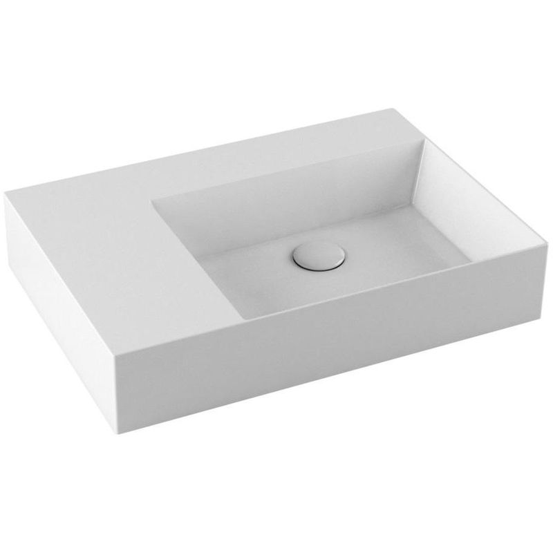 Раковина подвесная/накладная Azzurra Elegance Squared ELLP06545LQ0BI/(EQA65 SX bi)*0 65х45