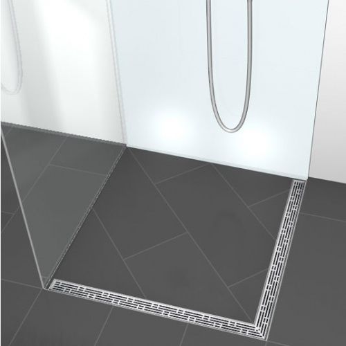 Декоративная решетка Tece TECEdrainline для углового душевого канала 90°  "basic" Tece TECEdrainline basic 610910 90x90