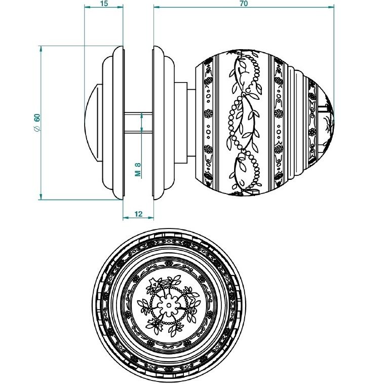 Ручка дверная одинарная Marquise platinum decor A7G-A02-639V (белый, платина, хром)