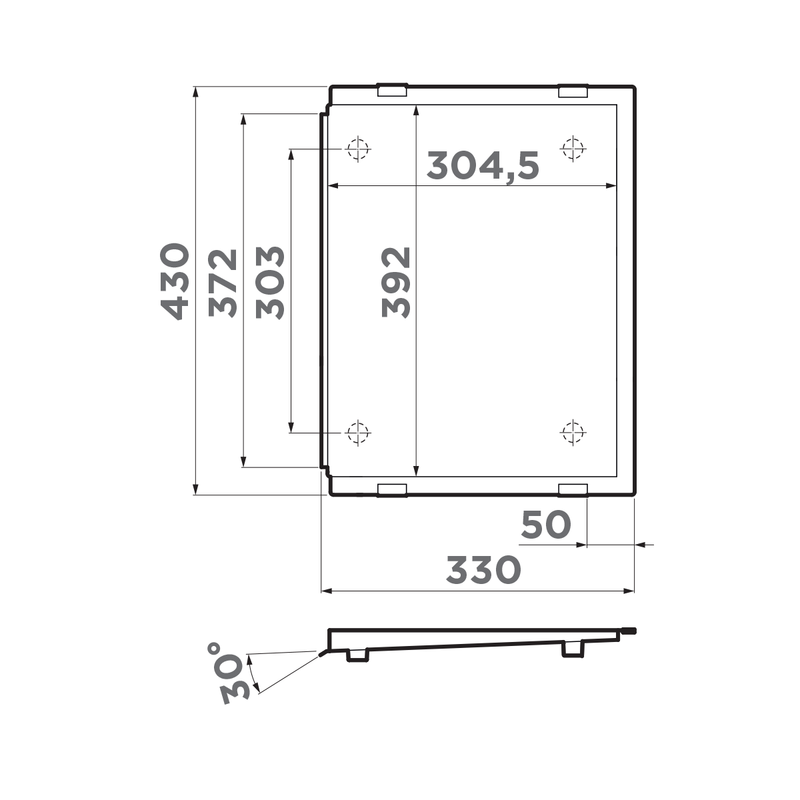 Съемное крыло для моек Omoikiri RE-01 IN 4999016 (нержавеющая сталь)