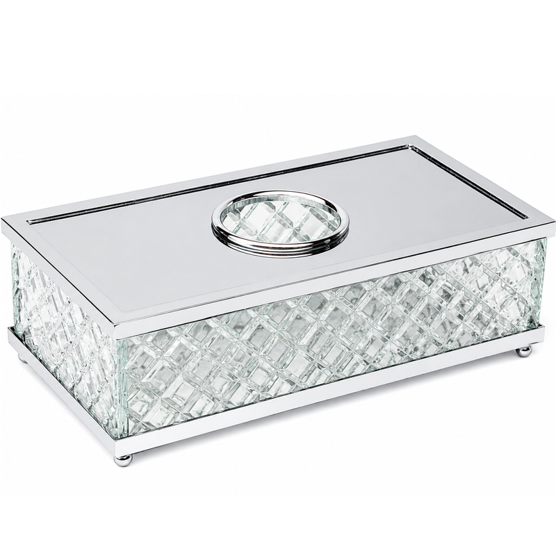Салфетница настольная Boheme Murano Cristal 10231 (хром)