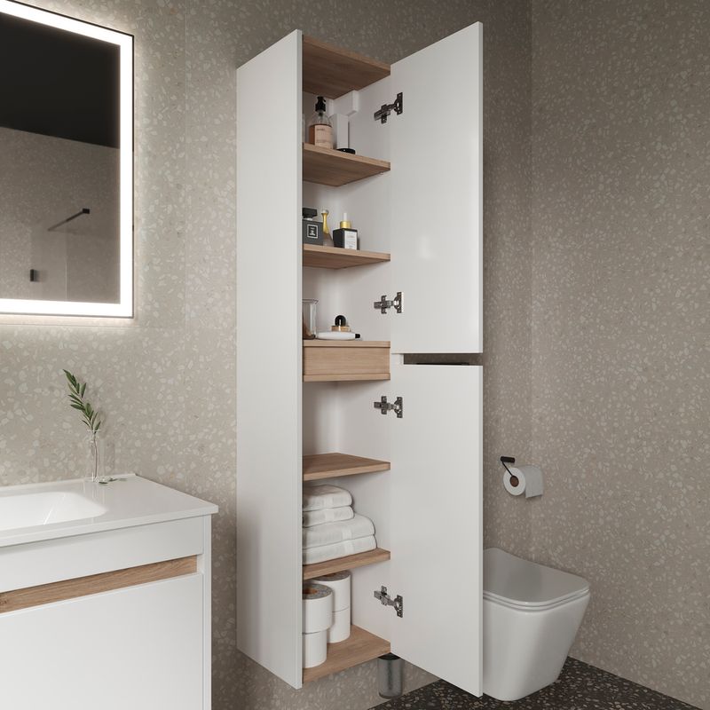 Шкаф-пенал  Sancos Smart PSM35W 35х30х160 (белый), глянец