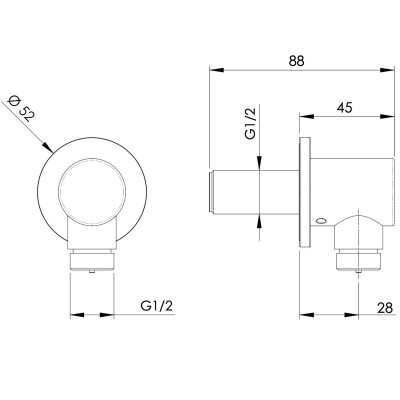 Шланговое подключение для душа Remer Inox SS309 (сталь)