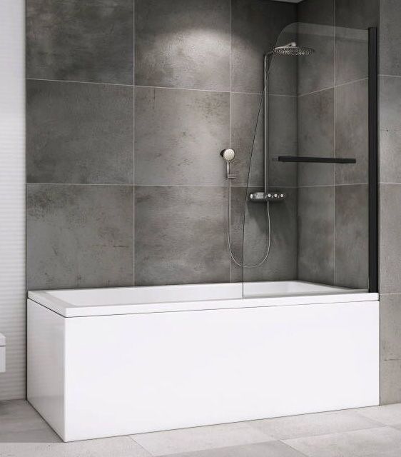Шторка на ванну Abber Ewiges Wasser AG50080B 80х140 (черный)