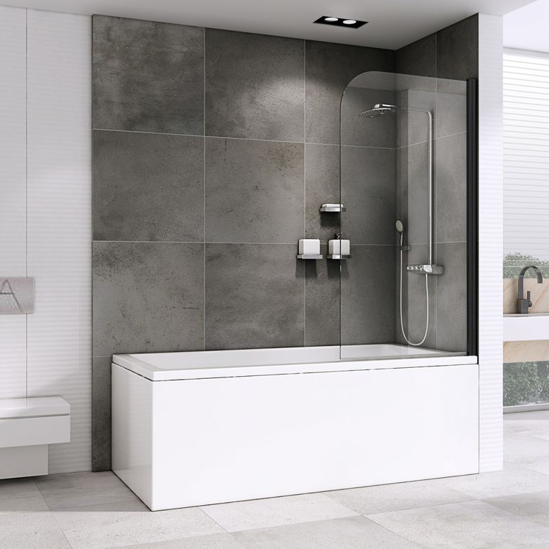 Шторка на ванну Abber Ewiges Wasser AG52080B 80x140 (черный)