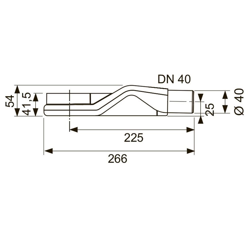 Сифон низкий боковой слив Tece TECEdrainline DN 40 650004
