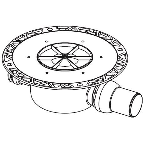 Сифон горизонтальный с универсальным фланцем Seal System Tece TECEdrainpoint S DN50 3601500