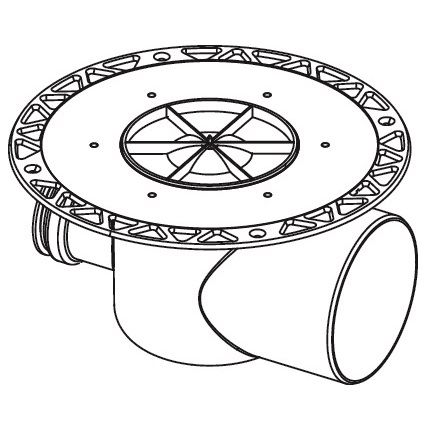 Сифон горизонтальный с универсальным фланцем Seal System Tece TECEdrainpoint S DN100 3607500