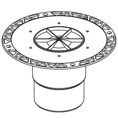 Сифон вертикальный с универсальным фланцем Seal System Tece TECEdrainpoint S DN100 3607600