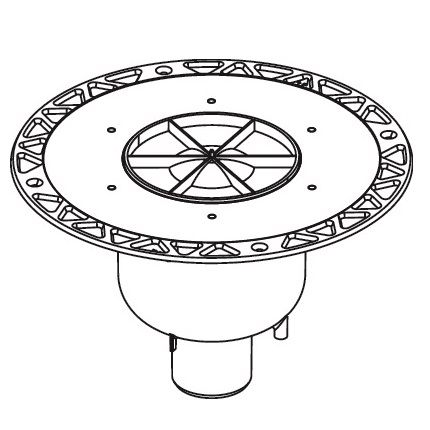 Сифон вертикальный с универсальным фланцем Seal System Tece TECEdrainpoint S DN70 3603600