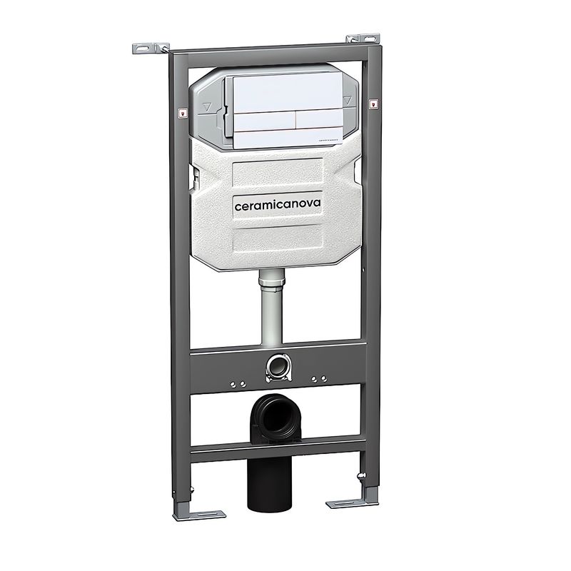 Система инсталляции для унитазов Ceramica Nova Envision CN1002W с кнопкой смыва Flat (белый) и креплениями