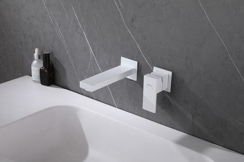 Смеситель  для раковины Abber Daheim AF8212W (белый матовый), скрытого монтажа