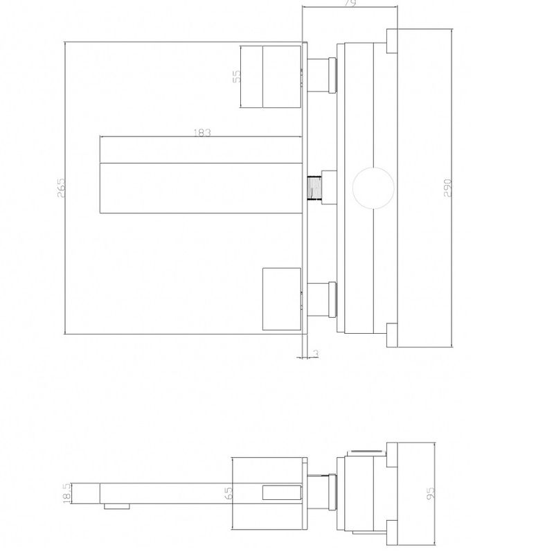 Смеситель для раковины Abber Daheim AF82122B (черный матовый), скрытого монтажа