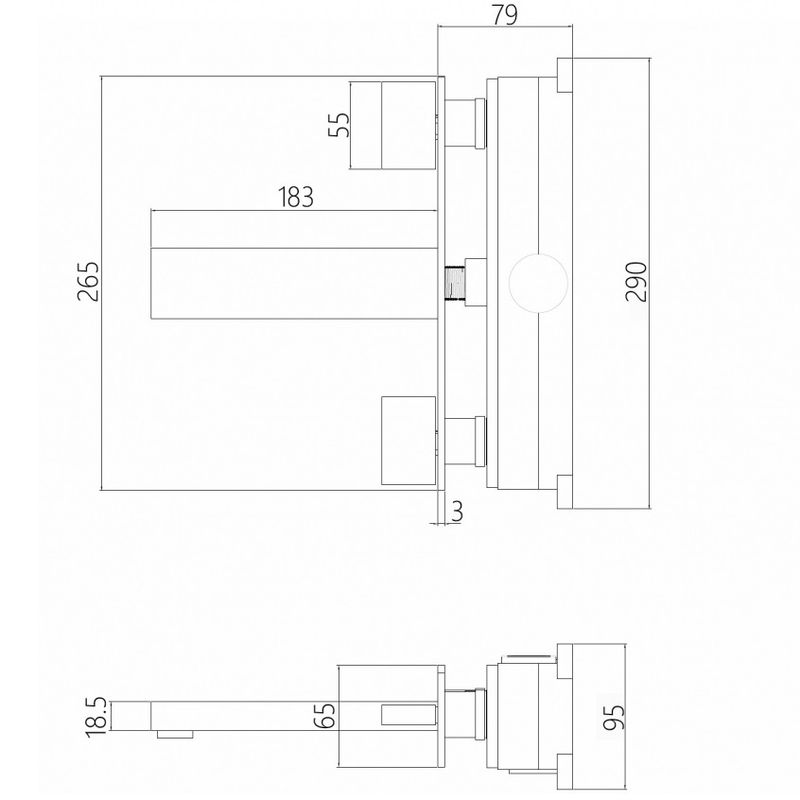Смеситель для раковины Abber Daheim AF82122NG (оружейная сталь), скрытого монтажа