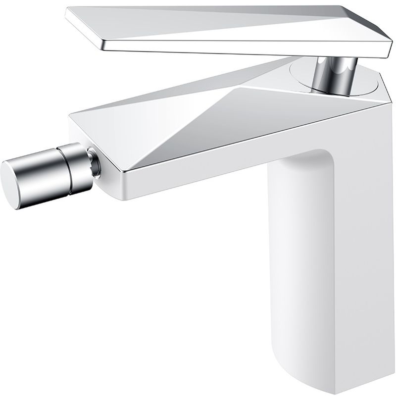 Смеситель для биде Boheme Venturo 376-W (хром, белый), без донного клапана