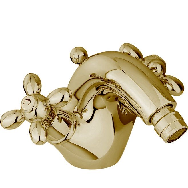 Смеситель для биде Fima Carlo Frattini Olivia F5042OR (золотой), с донным клапаном