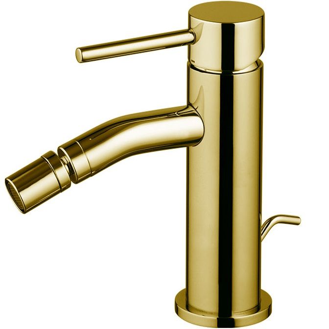 Смеситель для биде Fima Carlo Frattini Spillo Up XS F3032XSOR.1 (золотой), с донным клапаном