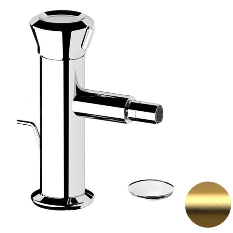 Смеситель для биде Remer Element ET20BG (золото брашированное), с донным клапаном