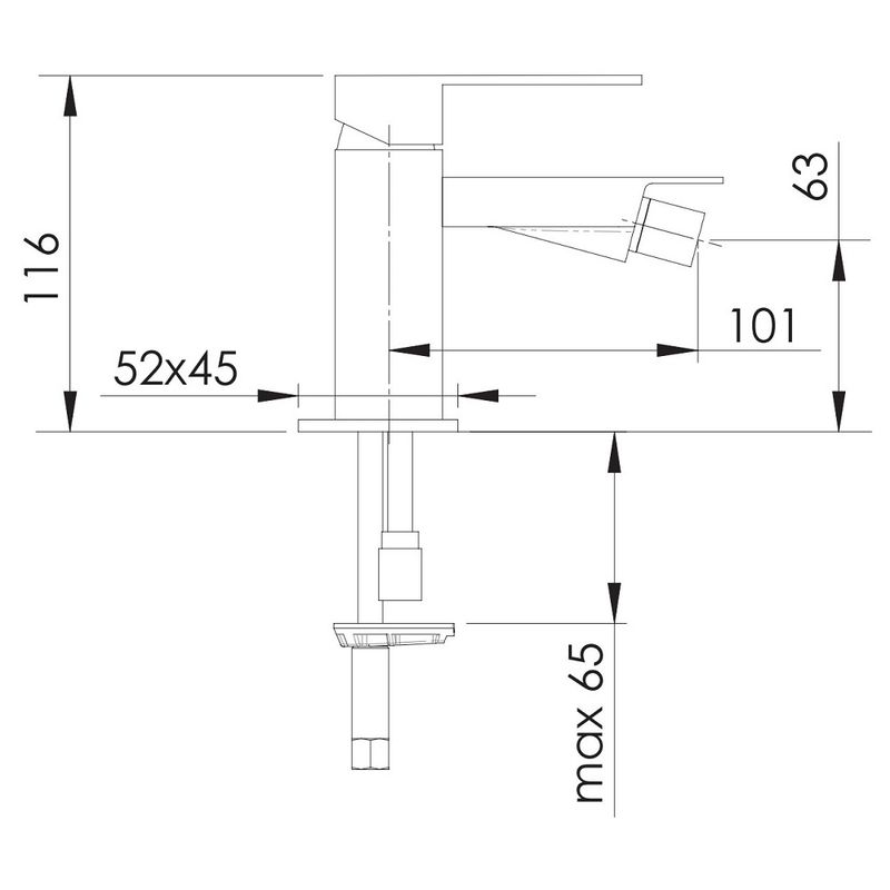 Смеситель для биде Remer Q-Design QD21 (хром), без донного клапана