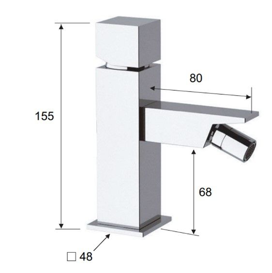 Смеситель для биде Remer SQ 3 S213 (хром)