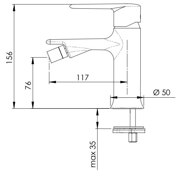 Смеситель для биде Remer Vanity Brushed Nickel V21NP (никель шлифованный)