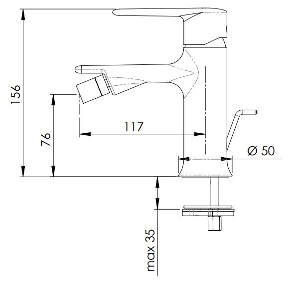 Смеситель для биде Remer Vanity V20 (хром)