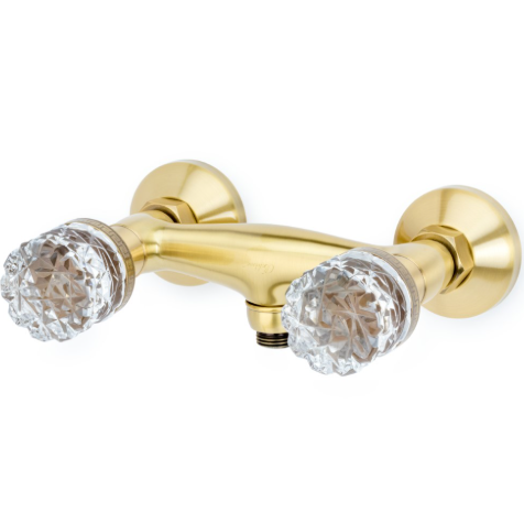 Смеситель для душа Boheme Medici Presente Crystal 314-CRST (бронза матовая), с изливом