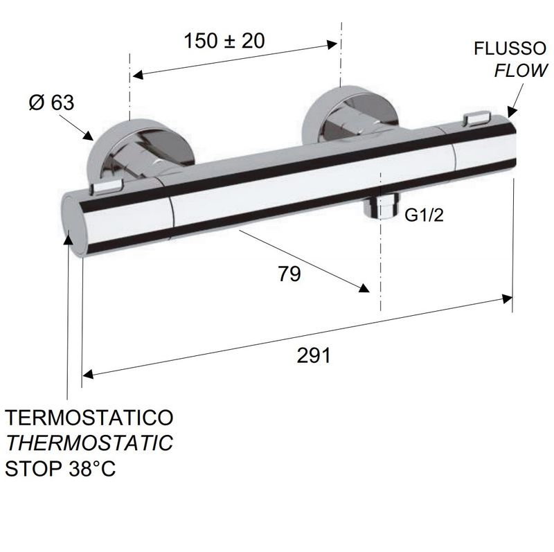 Смеситель для душа Remer Elegance EQ31 (хром)