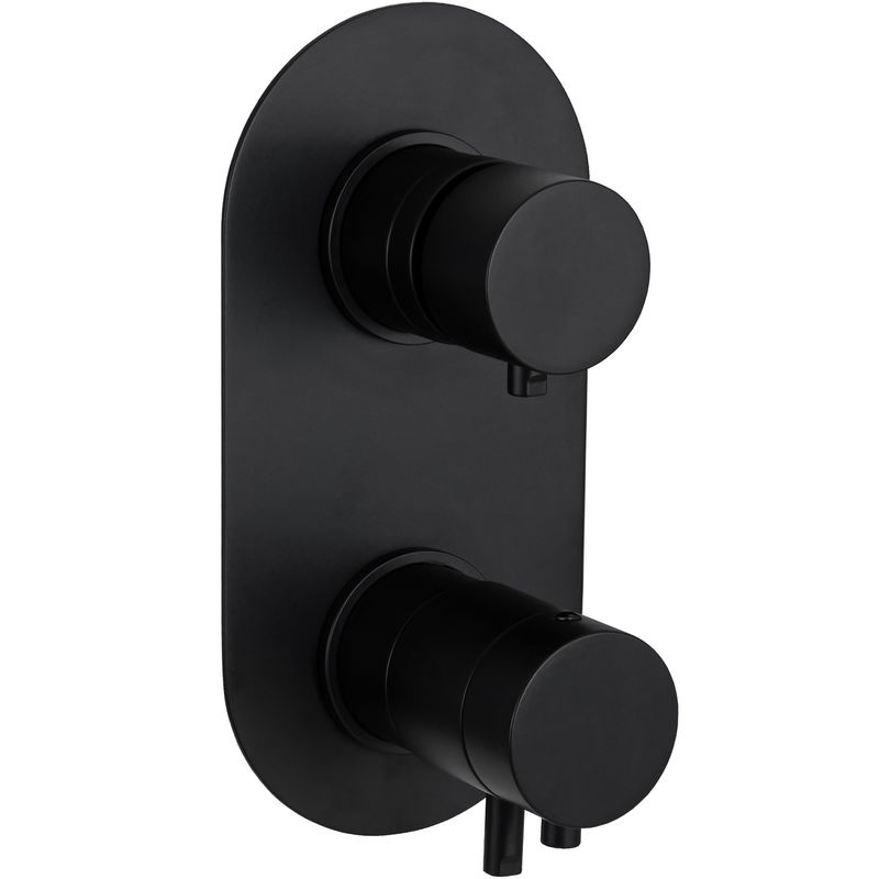 Смеситель для душа Remer Elegance NT92KBNO (черный матовый), с термостатом