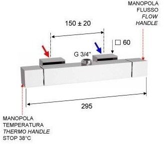 Смеситель для душа Remer Qubika Thermo QT31 (хром)