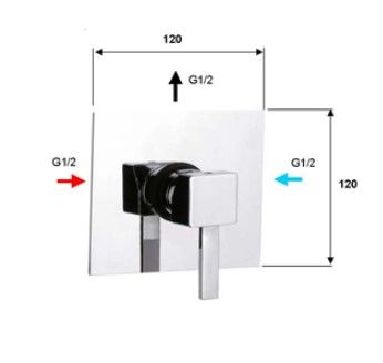 Смеситель для душа Remer Square S30 (хром)